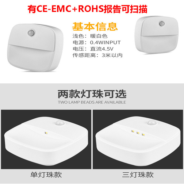 Mini human body induction small night lamp LED energy -saving…