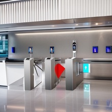 工地考勤人脸识别人行通道闸智能小摆闸翼闸健身房门禁机ic卡