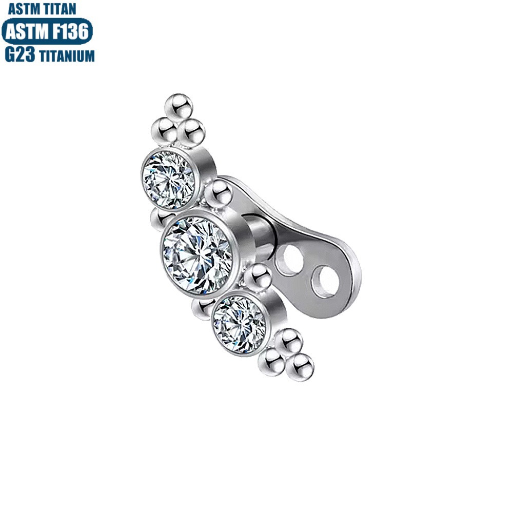 Labret stud lip piercing jewelry styling detail