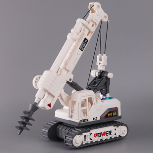 Children's Large Music Story Piling Machine Engineering Vehicle Boy Baby Rotating Lifting Simulation Drilling Machine