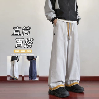 定制/多巴胺户外软壳休闲裤情侣直筒显瘦百搭秋季新款潮牌气质拼