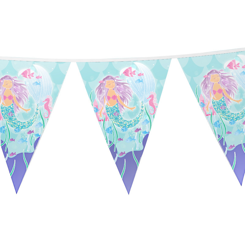 Amazon nueva segunda generación sirena azul fishtail fiesta decoración azul fishtail Amazon vajilla traje