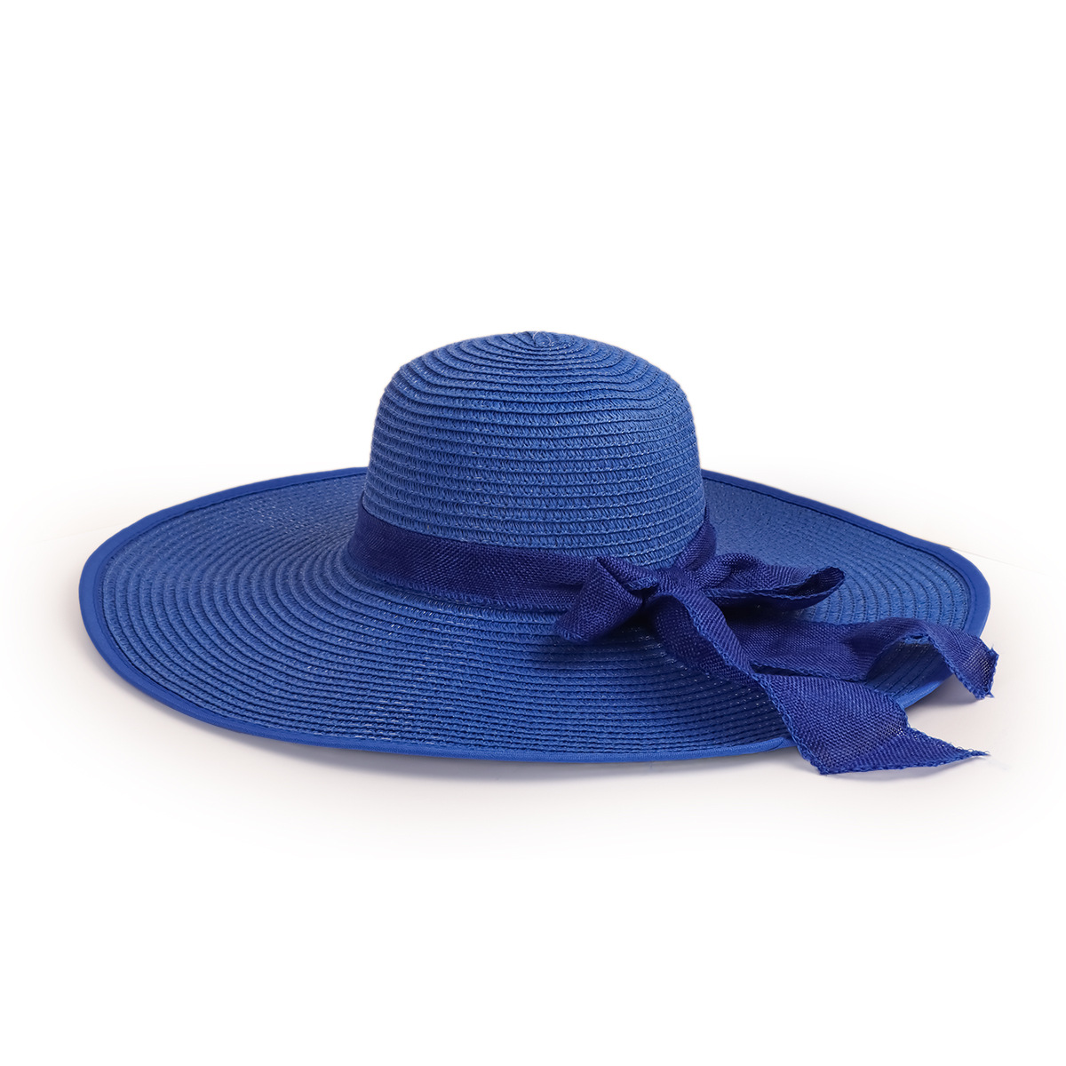 Nihaojewelry Fashion Solid Color Big Eaves Sunshadebowknot Straw Hat Wholesale display picture 5