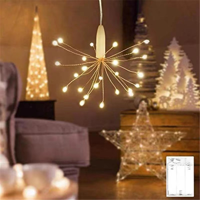 LED fireworks copper wire light battery box fairy light Christmas holiday decoration explosion star light string dandelion light LED fireworks copper wire light battery box fairy light Christmas holiday decoration explosion star light string dandelion light