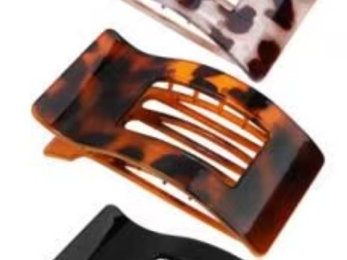 사각 글로시 레드 레오파드 프린트