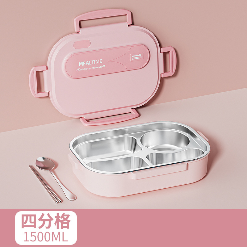 Caja de almuerzo de aislamiento térmico 316 de acero inoxidable para trabajadores de oficina estudiantes pueden cocinar platos de microondas para arroz divididos en cajas de almuerzo