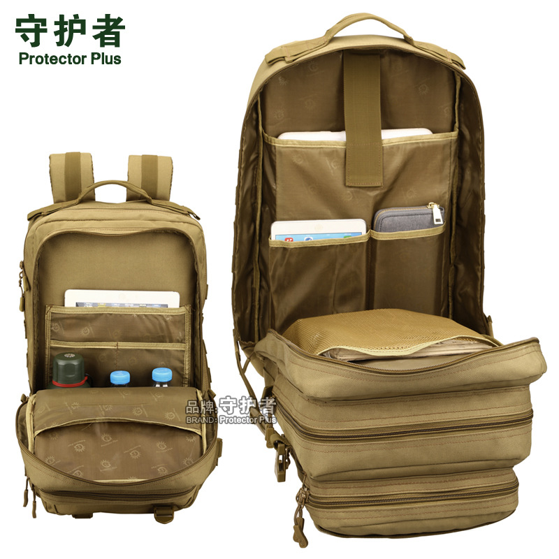 Guardian Mochila táctica militar fan al aire libre caminata hombre multifuncional de gran capacidad de montaña viaje mochila portátil