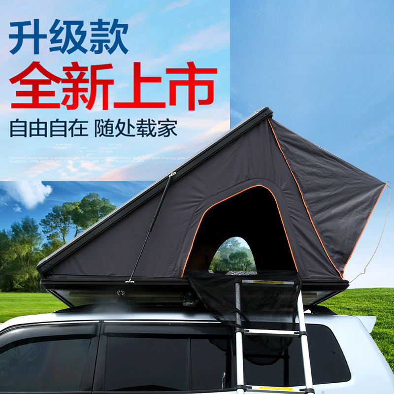 Aluminum Alloy Fully Automatic Triangle Roof Tent Quick-Opening Camping Tent Self-Driving Tour Rainproof Car Tent