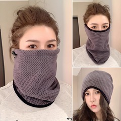 保暖围脖女秋冬季加厚百搭脖套骑行电动车防寒防风加绒防冻脸面罩