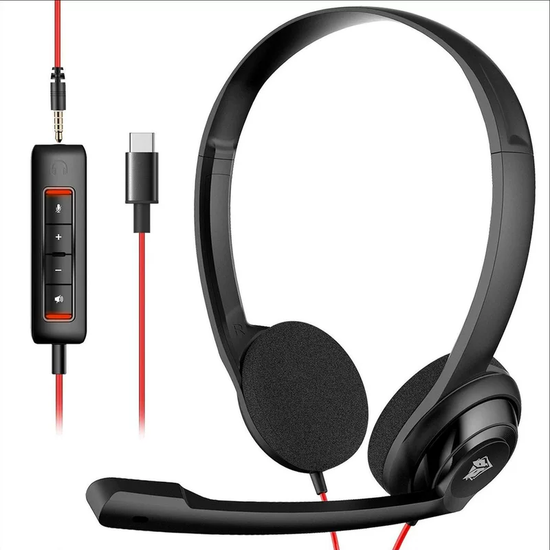 NUBWO/ HW02 гарнитура с оголовьем, двойной микрофон, USB/3.5 для мобильных телефонов и стриминга