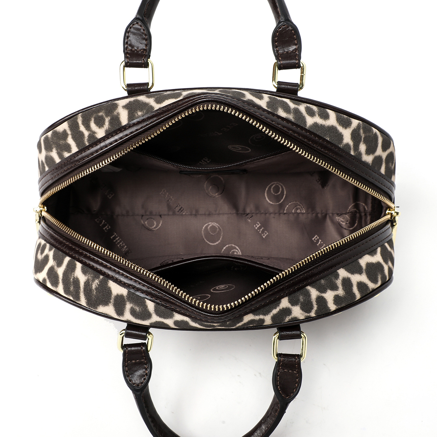 Otoño y invierno estampado de leopardo bolso de moda europea y americana adorable moda cremallera almohada diagonal 2870 # color contrastante