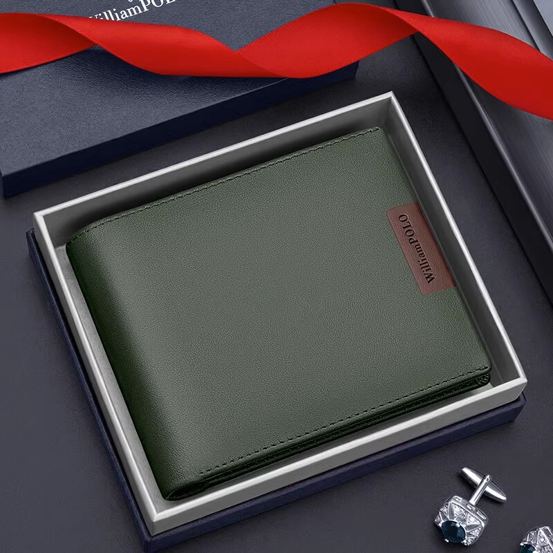 Emperor Paul Men's Wallet 2026 New Genuine Leather Short Wallet Niche Simple Light Luxury Wallet Gift Wholesale