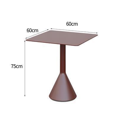 屋外の金属のテーブルと椅子の喫茶店のミルクティーの店の露天の小さい円卓の庭のベランダの防水の鉄の芸のテーブルと椅子のセット