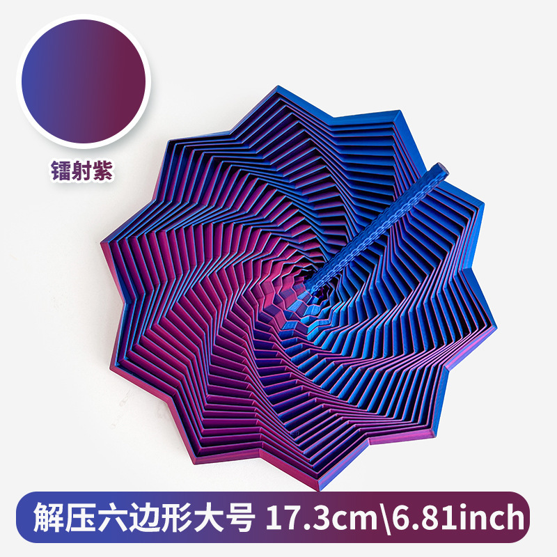 跨境热销减压3D打印感官烦躁之星六边形带手柄解压多边形玩具批发|undefined