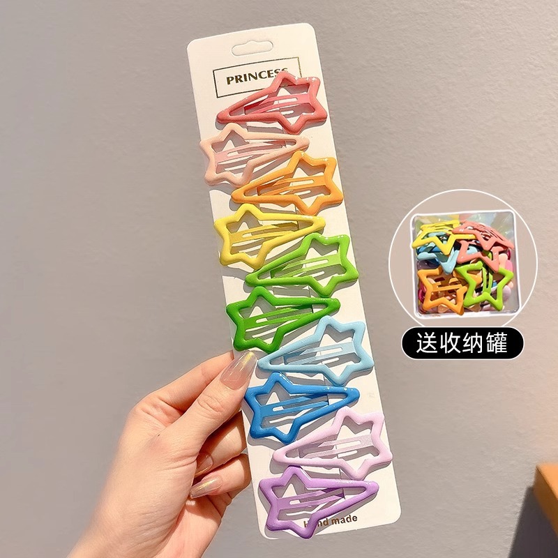 Clip de color BBQ mar de lado estrellas clip de cabello de cabeza de mujer clip de cabello tocado clip de cabello