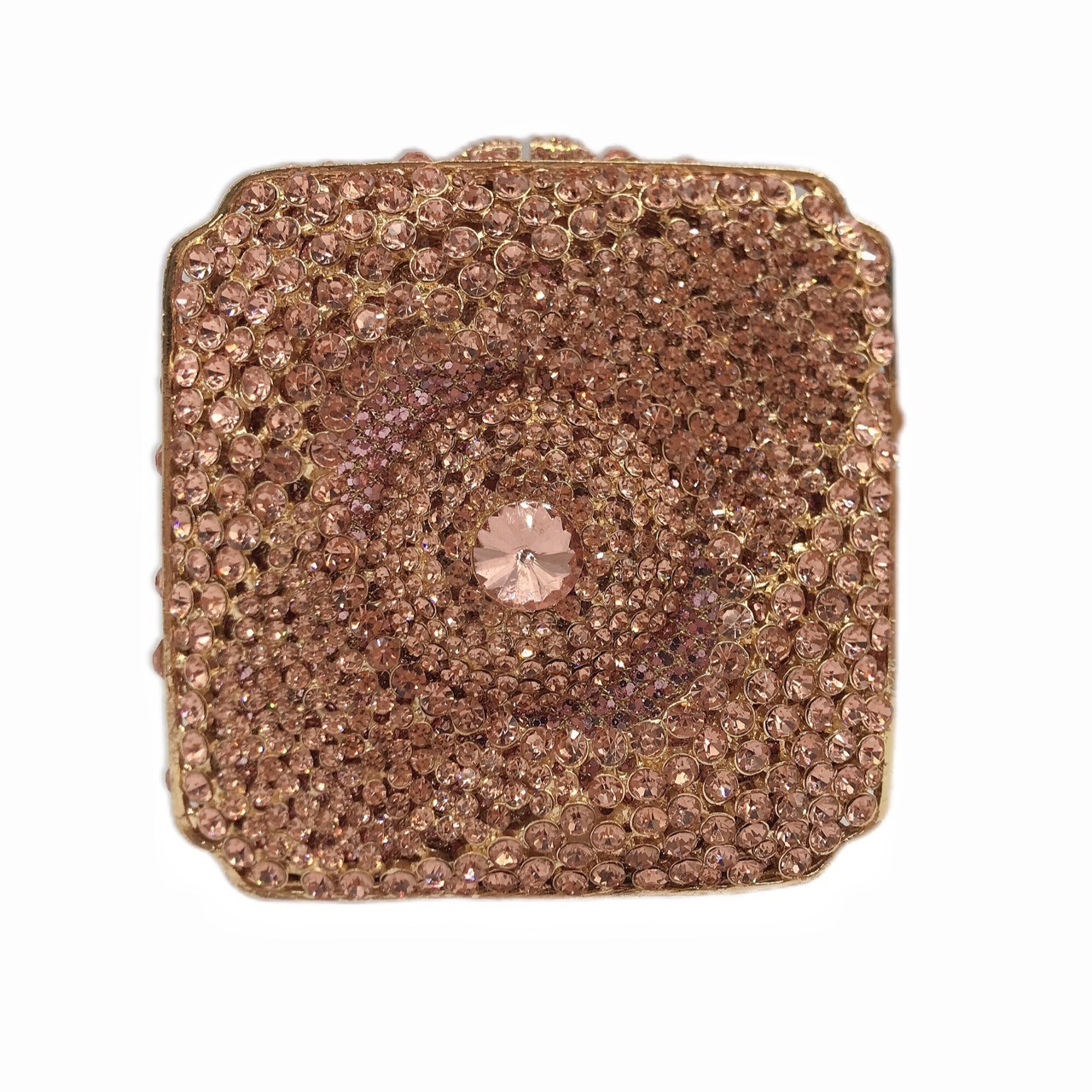 * Nuevo cosmos ojo de diamante bolso de banquete de mujer diamante de mano caja cuadrada Stone Clutch oro