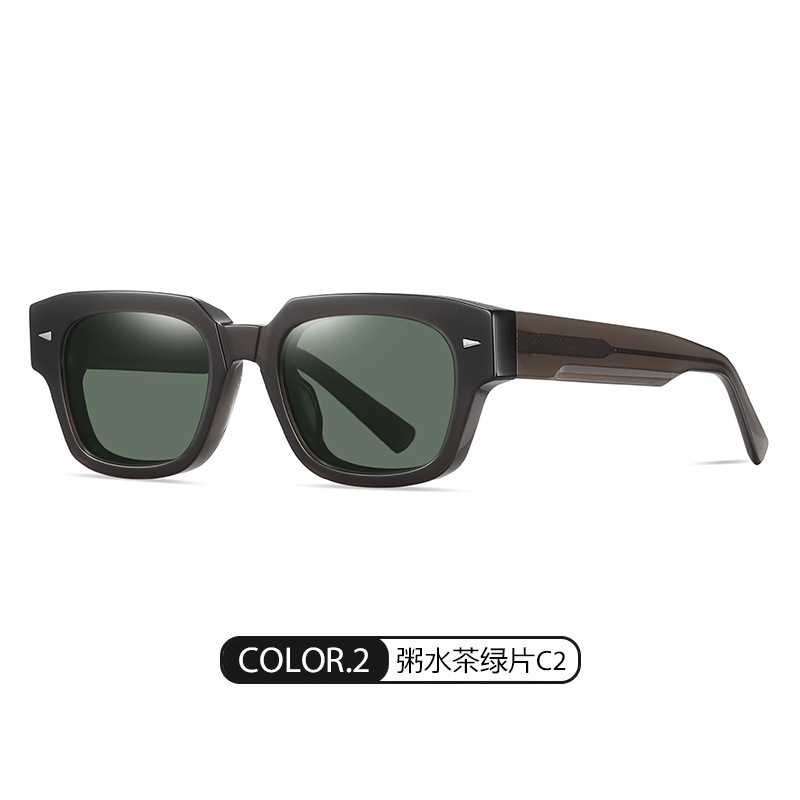 Gafas de sol polarizadas europeas y americanas transfronterizas S32112 Frame grueso de moda Gafas de sol de hoja de moda para hombres y mujeres de alta calidad