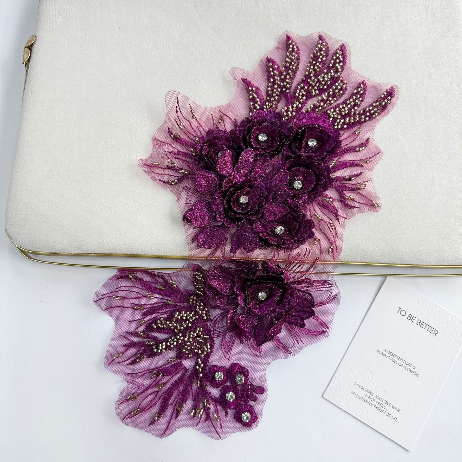 Nuevo bordado de malla, pegatinas de tela con cuentas, decoración de vestidos de novia, pegatinas de parche de flores, accesorios de ropa de bricolaje, ventas directas de fábrica image 7