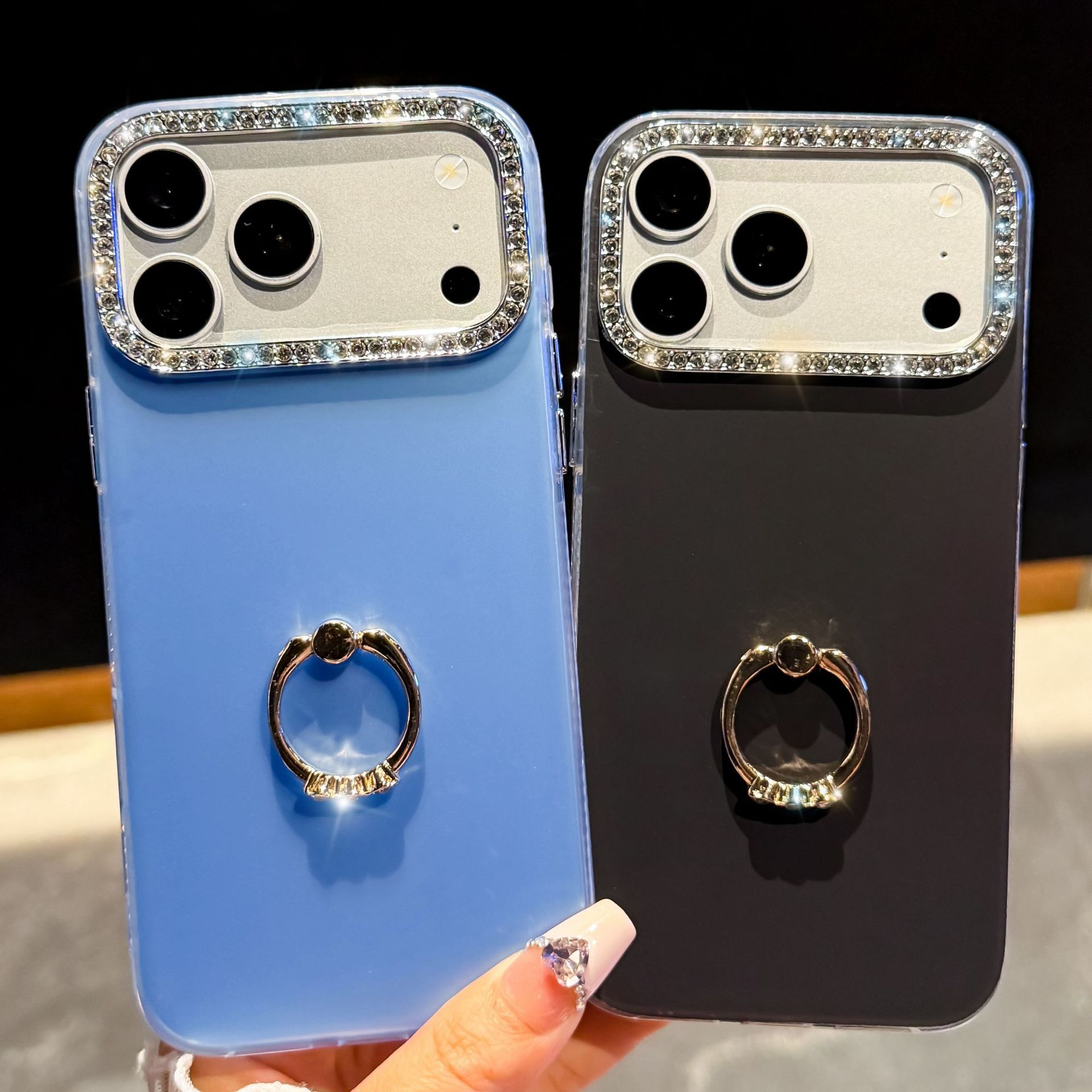 多巴胺指环支架手机壳适用苹果18潮流iPhone17Promax星钻软壳跨境