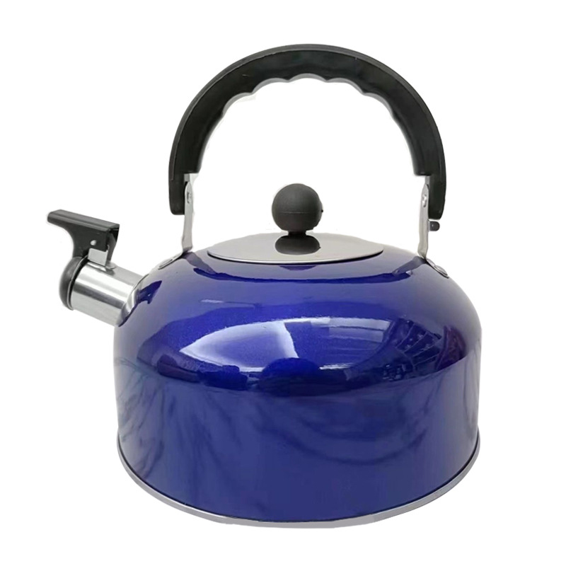 파란색 평평한 냄비