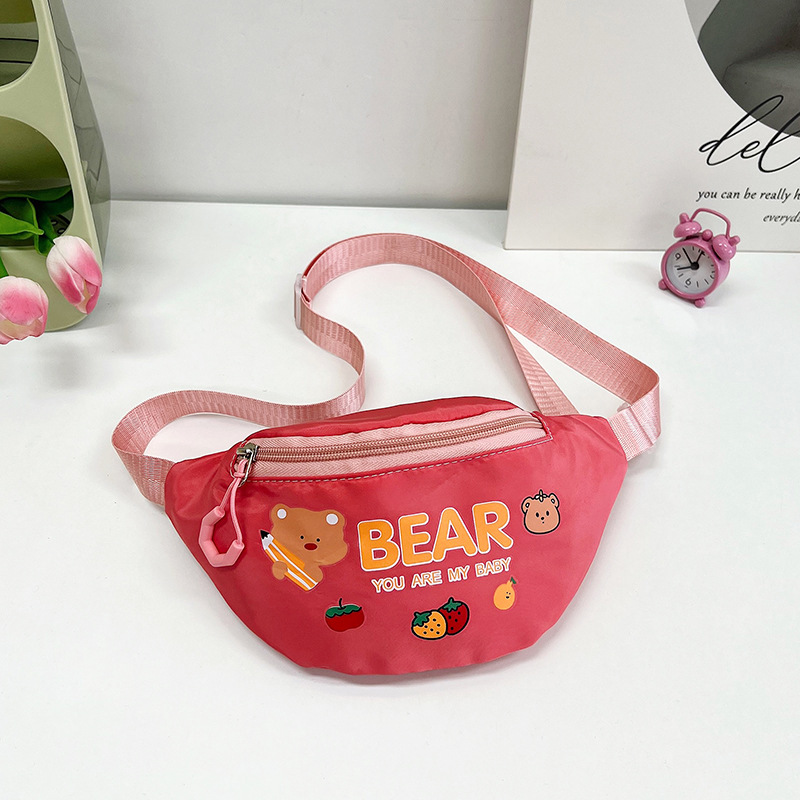 Bolso de los niños de estilo coreano de dibujos animados de los niños pequeño bolso de la cintura de los niños y niñas bolso de hombro de la moda princesa decorativa crossbody monedero