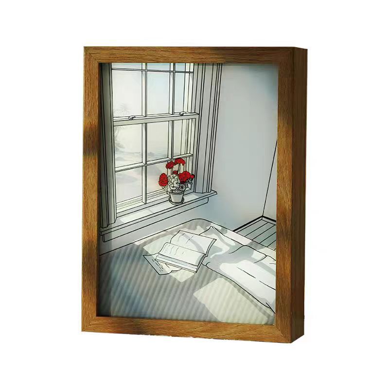 New Cross-Border Hot-Selling Night Light Ornament for Girlfriend or Best Friend, Creative DIY Light Painting 3D Photo Frame with Hollow Wooden Frame