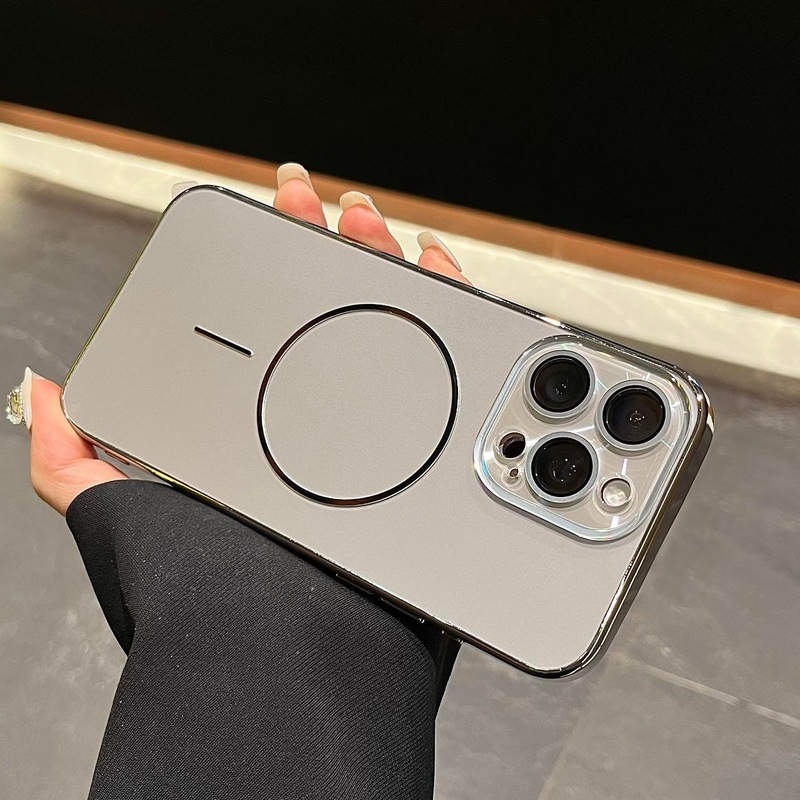 苹果16Promax手机壳新款磁吸iPhone15纳米磨砂14镭射镜头膜保护套|undefined