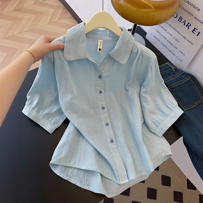 Design cotton summer thin shirt