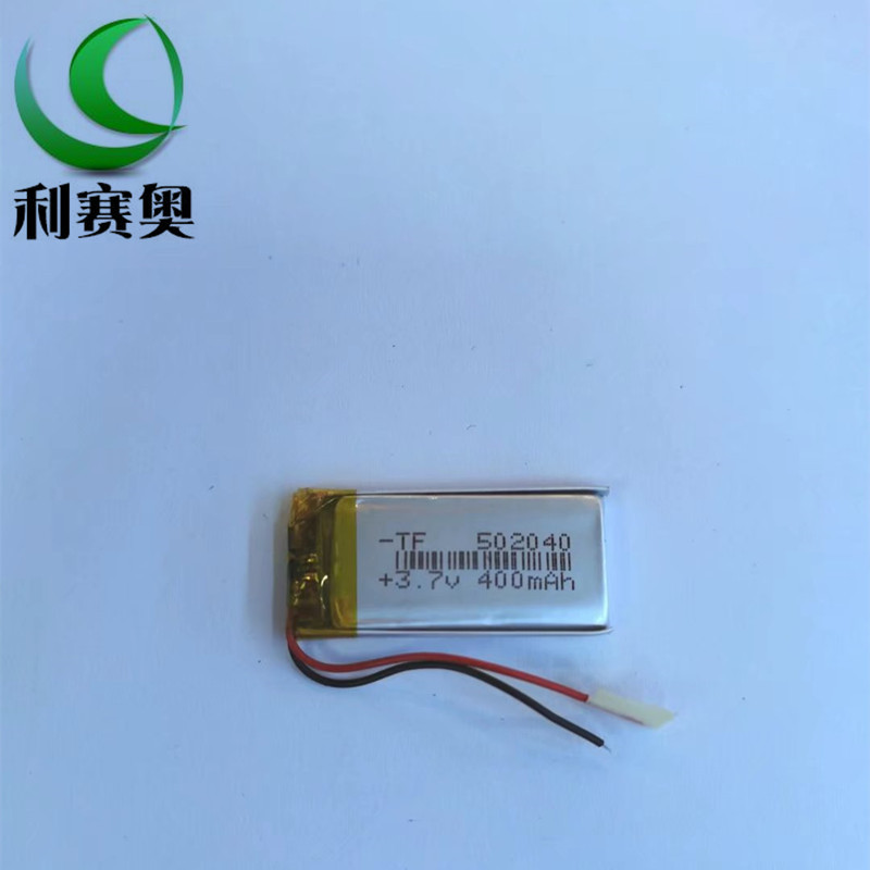 3.7V电芯502040聚合物锂电池400MAH发光鞋灯美容仪行车记录仪