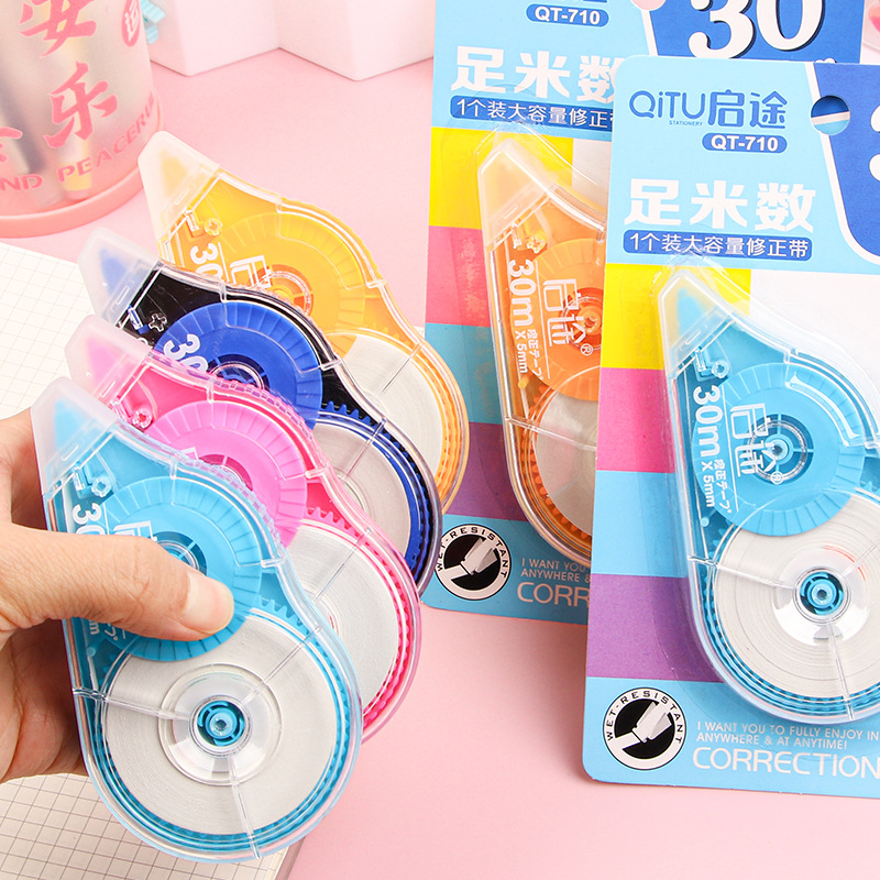 High-capacity correction tape for office transparent error correction tape 30 meters affordable renovation correction tape for student stationery supplies wholesale