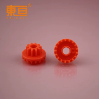 JMGC17107B软橙红 积木冠齿 软齿轮 软冠齿 科技积木零件