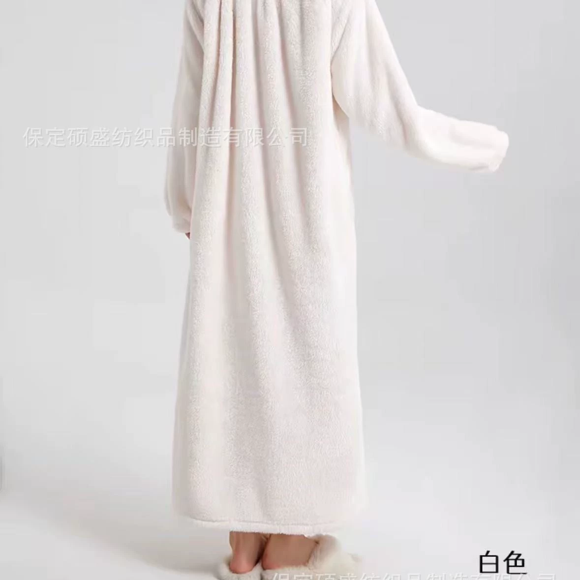 Длинная зимняя пижама-халат, коралловый бархатный макси-халат, plus size, юбочный стиль 2025