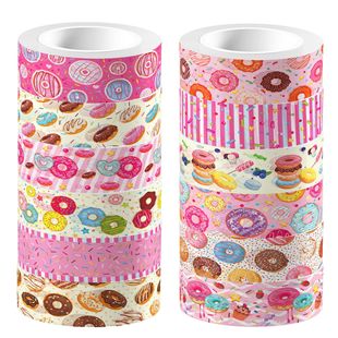 ZH042 Donut sweet Fantasy Gradient Transparent Roll Self-adhesive Washi Tape DIY Handbook Material