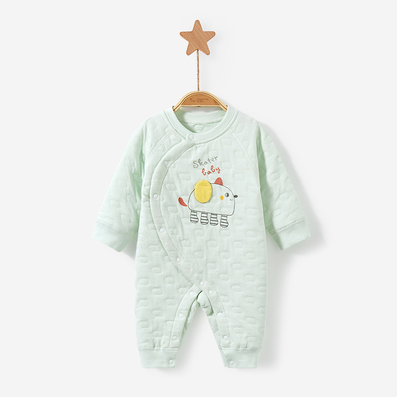Mono de bebé para otoño e invierno, recién nacido, de algodón puro, cálido, fino, acolchado, unisex, conjunto de otoño, ropa de bebé