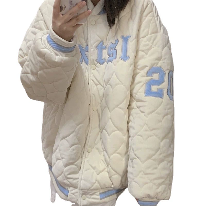 Tide, demi-season autumn Japanese baseball uniform for beloved, warm jacket for leisure