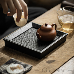 手作り無間壺承家庭用乾燥泡台レトロ炭化木小茶台角型貯水茶トレー茶道部品