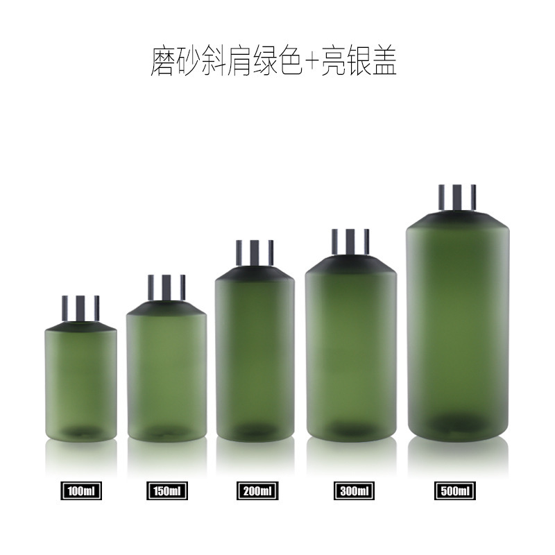 メーカー直供50ml-500mlの緑色の茶色のつや消しの肩のpetの純露の瓶の現物|undefined