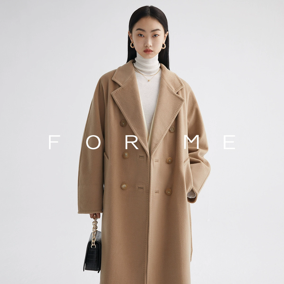 Классическое двубортное кашемировое пальто из вельвета 101801 для женщин, средней длины, высококачественная подкладка, прямые поставки с фабрики.
