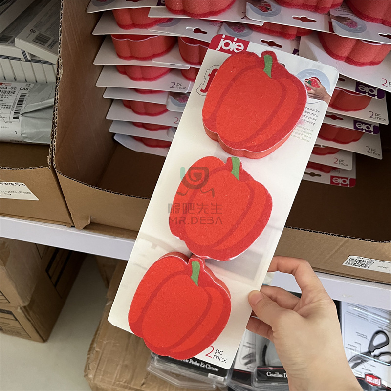 海外取寄せ品、カード1枚で3枚、漫画スポンジ、食器洗い用両面たわし、吸水性たわし|undefined