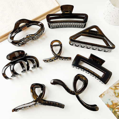 2024 New Melting Series Hairpin Korean Style Elegant Large High-End Shark Clip for Back of Head Updo Claw Hairpin