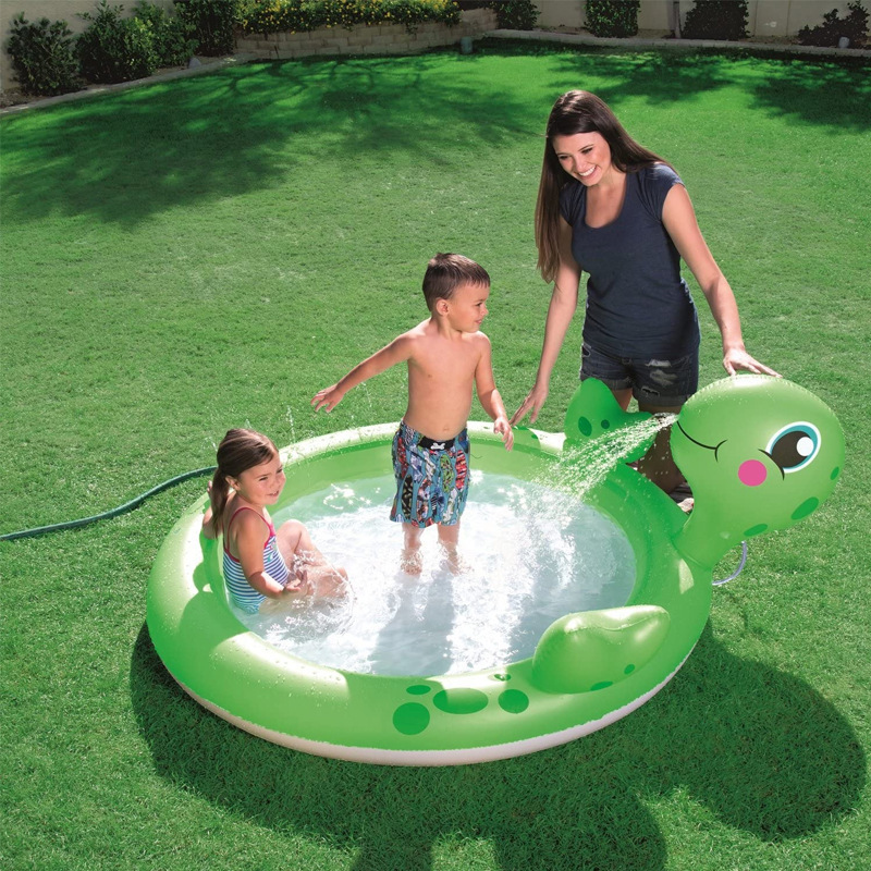 New Inflatable frog fountain outdoor sprinkler game mat children's water toys frog swimming pool water spray mat