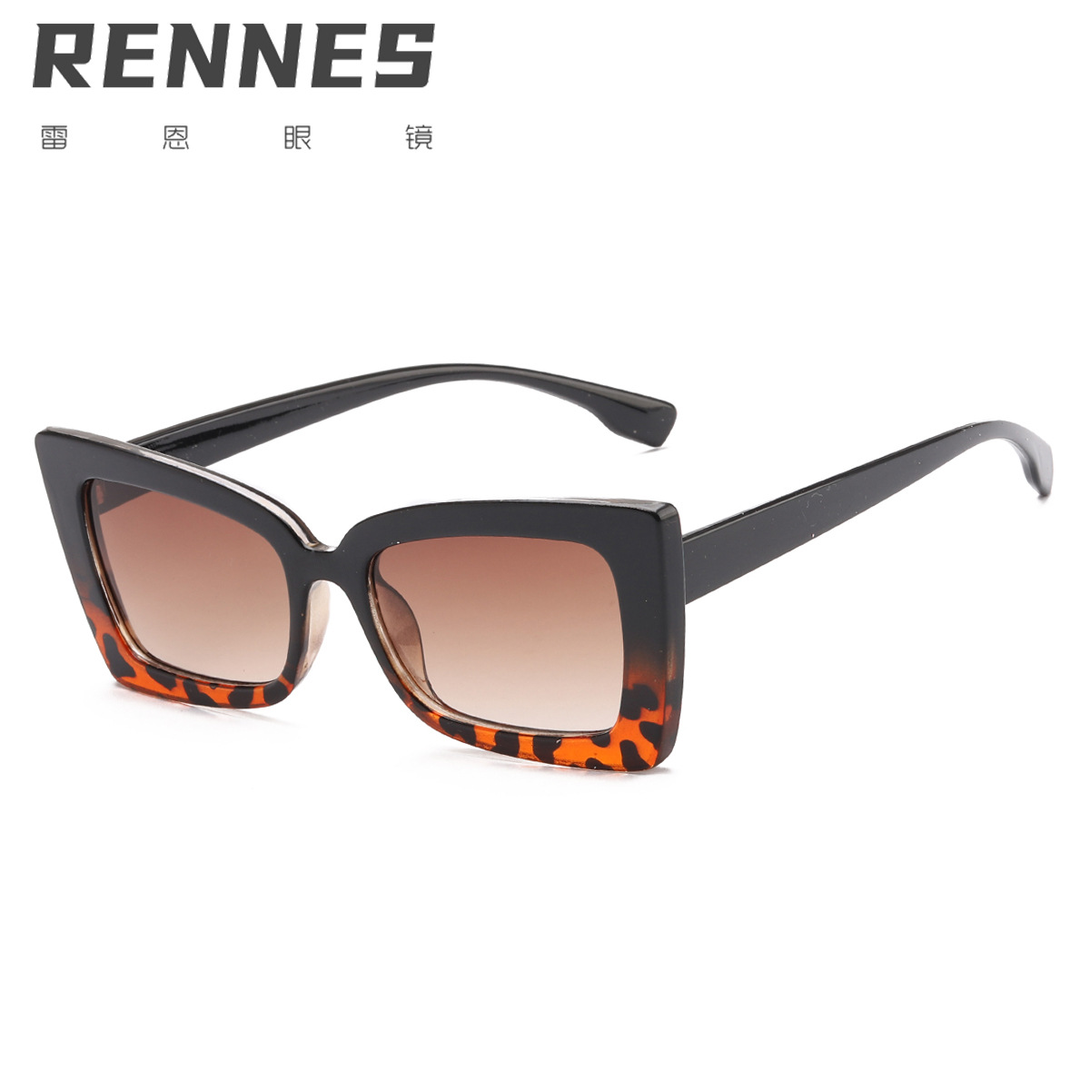 2021 Nuevas gafas de sol coreanas Gafas de sol transfronterizas europeas y americanas Caja de mujer Gafas de sol personalizadas de moda personalizadas 98056