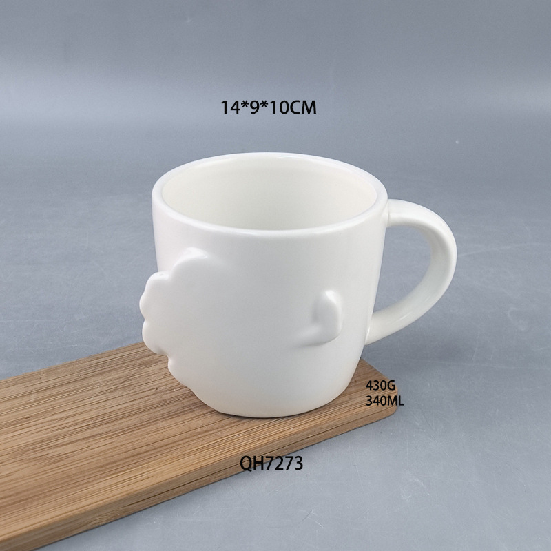 N viento taza de cerámica creativa alas lindas taza de desayuno diseño creativo de nicho regalo de vacaciones nuevo
