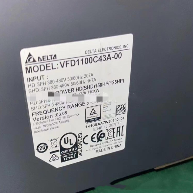 DELTA/台达C2000+系列变频器VFD1100C43A-00