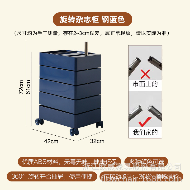 回転収納キャビネット移動可能ベッドサイドキャビネットinsサイドキャビネットシンプル北欧ロッカーネット赤化粧品収納キャビネット
