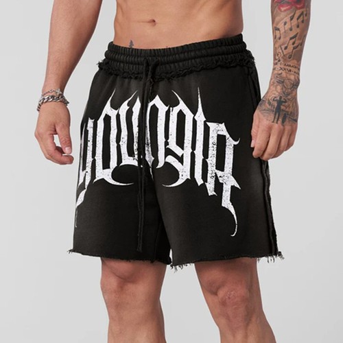 YOUANGLA American Style Fitness Shorts Running Training Sports Summer Casual Interlock Cotton Men's Loose Quarter Pants