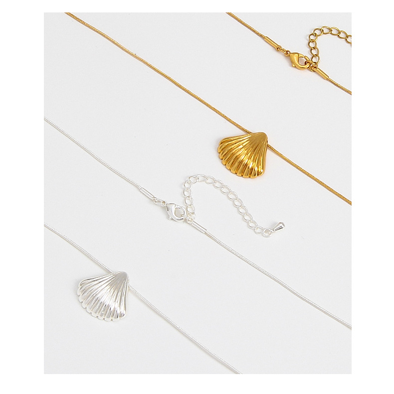 Vacation Shell Brass Plating Pendant Necklace 1 Piece