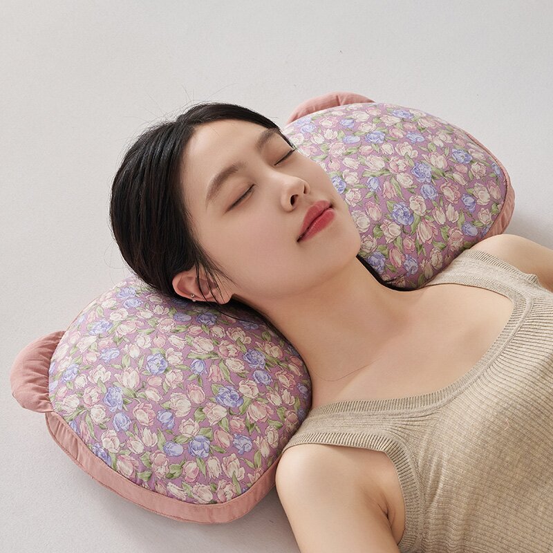 二重糸砕花パンダそば枕頚椎枕首保護睡眠専用睡眠草本枕震え音速手|undefined