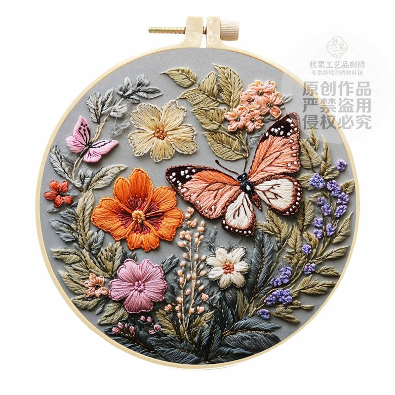 オリジナルクロスボーダー手作り刺繍diy材料バッグ新品刺繍手作りDIY材料バッグ手刺繍英語図解|undefined