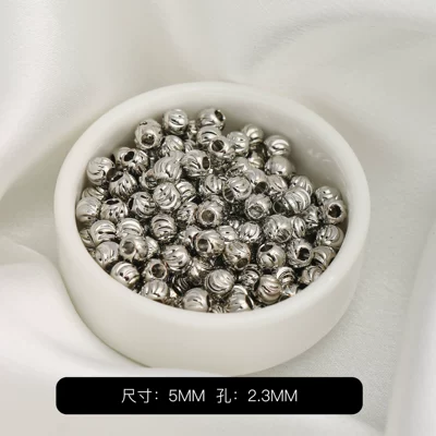 gold-plated watermelon beads, cut-flower spacer – Zərgərlik ara hissələri - white-gold-5mm-vertical-cut-watermelon-beads-100-pieces
